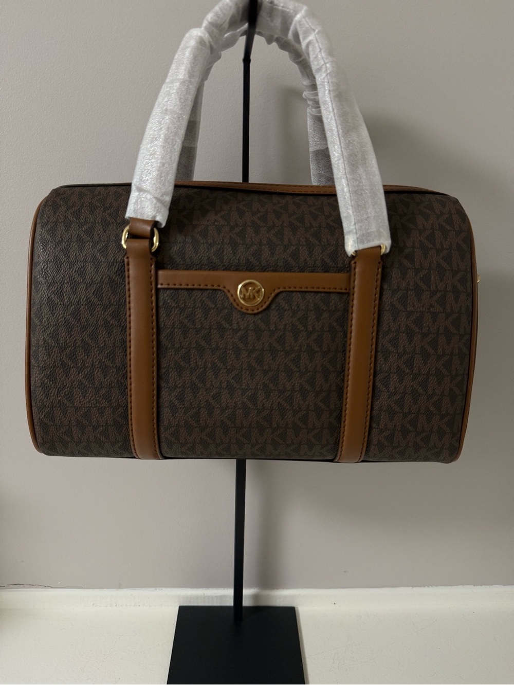 NWT!! Michael Kors Brown/Chestnut Signature Logo Bowling Bag